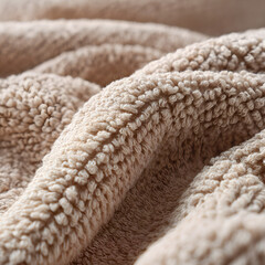 Turkish Towel Pile Texture with Cotton Loops Macro Shot