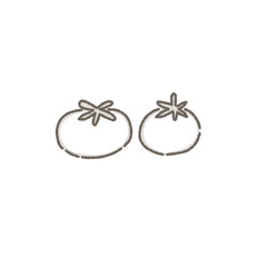 Hand-drawn tomatoes perfect for kitchen decor