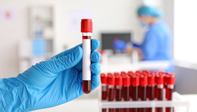 Blood Test Sample Lab Technician Medical Analysis. (1)