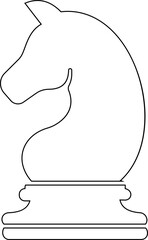 Image displays silhouette icon of a chess pieces, including the king, queen, rook, bishop, knight, and pawn. symbolizing strategic thinking and decision making in business planning. Editable stroke