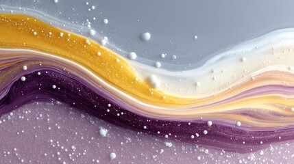 Abstract Fluid Texture in Mauve and Lemon Twist