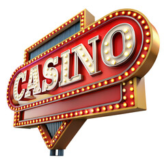 Casino Sign Retro Vegas Style