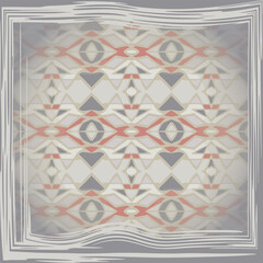Creative trendy color abstract geometric pattern in yellow beige orange brown , vector seamless, can be used for printing onto fabric, interior, design, textile. Frame.