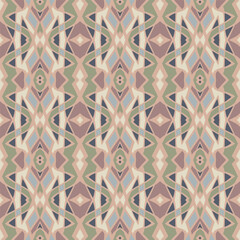 Creative trendy color abstract geometric pattern in beige pink olive blue, vector seamless, can be used for printing onto fabric, interior, design, textile
