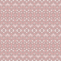 Creative  seamless pattern in white pink in oriental style. Ornament for scarves, pillows, for printing on fabric or paper. Ribbons.