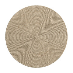 Round woven jute rug for rustic home decor