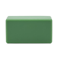 Green rectangular block or geometric shape on transparent background