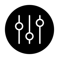 black and white illustration of setting icon 