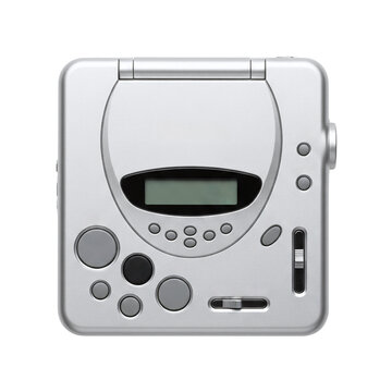 Retro portable cd player for music, a vintage 90s gadget