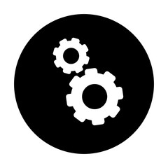black and white illustration of setting icon