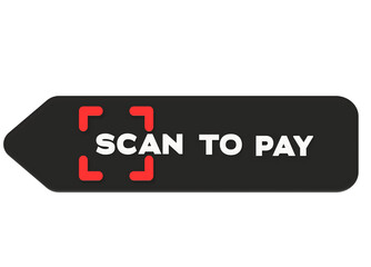 Scan to pay banner QR payment icon for social media and retail checkout 3D label isolated