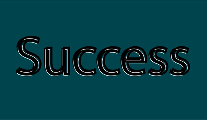 success text written in lowercase letters.Vector lettering design.
