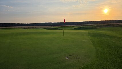 Fototapeta premium golf course with hole