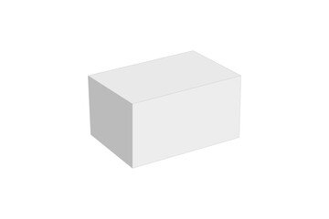 Fototapeta premium Blank white product packaging paper cardboard box. 3d render illustration.