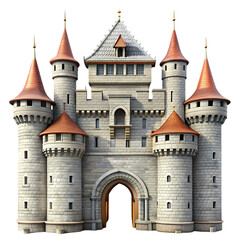 Fototapeta premium Majestic Stone Castle with Copper Roofs