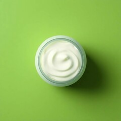 Creamy Yogurt in Glass Bowl.