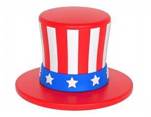 Patriotic Uncle Sam Hat: A Simple 3D Render