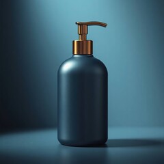 Dark Blue Soap Dispenser Bottle.