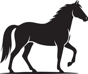 Obraz premium Elegant horse silhouette in motion