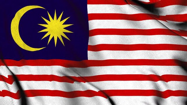 Malaysia national flag with crescent and star