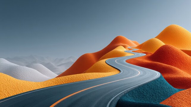Desert road symbolizing the concept of refreshing roadmap to keep plans relevant and navigate towards future goals