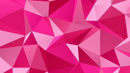 A vibrant pink geometric background with a pattern of triangles creating a modern and abstract design look