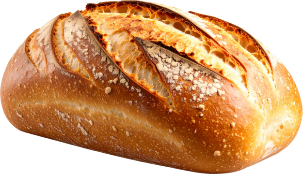 3D Loaf Of Bread Render with Transparent Background