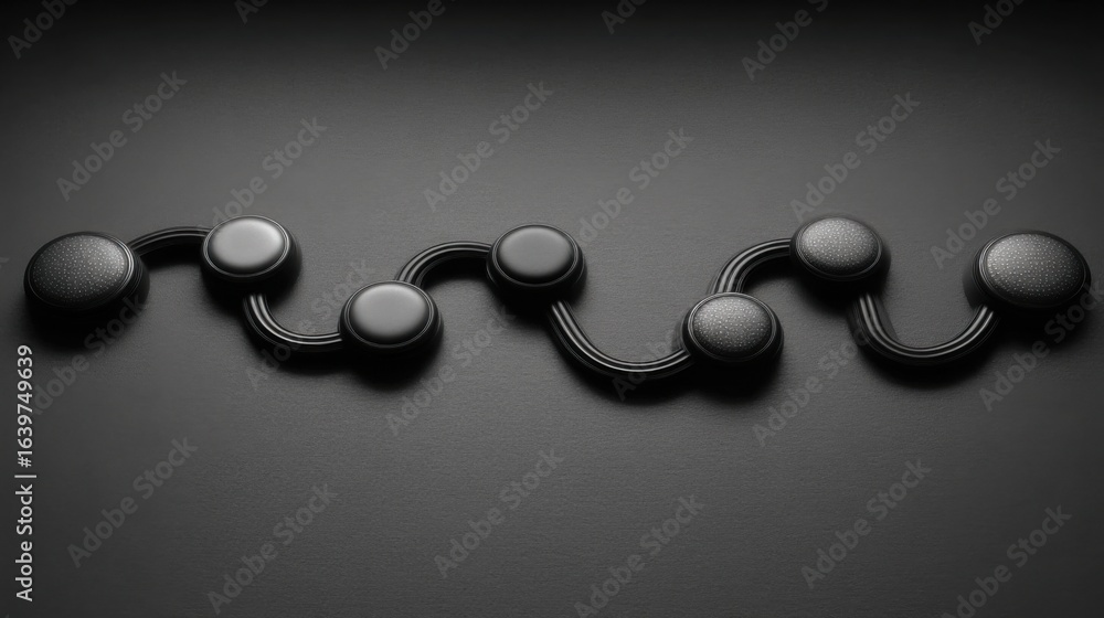 Poster abstract black and white wall design representing the sales-to-revenue path and visualizing full cyc
