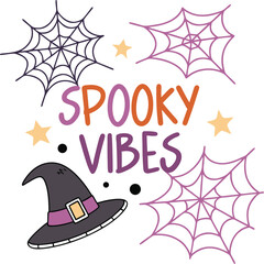 Vector illustration of a Halloween party with a star decoration design for a Christmas holiday card