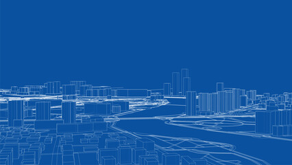 Futuristic City Blueprint