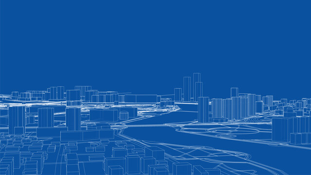 Futuristic City Blueprint