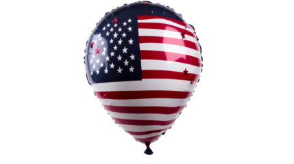 Large Mylar Balloon with American Flag Design and Scattered Stars