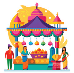 colorful-diwali-market-scene--white-background--.eps