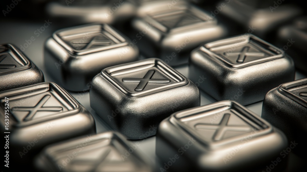 Poster collection of various metallic keys displayed together in an intricate arrangement for security and 