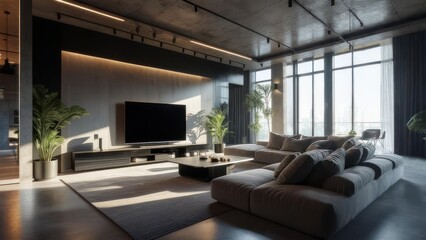 Modern loft living room