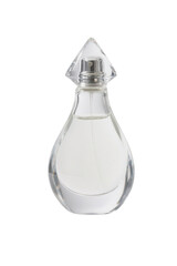 Elegant Crystal Perfume Bottle on White Background