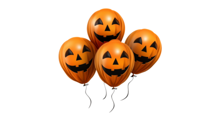 Get ready for spooky fun with these festive jack-o'-lantern Halloween balloons, perfect for adding a playful and eerie touch to your seasonal decorations and parties.