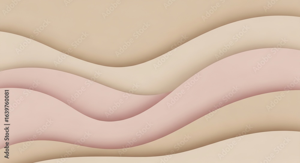 Aufkleber abstract layered background with flowing paper shapes