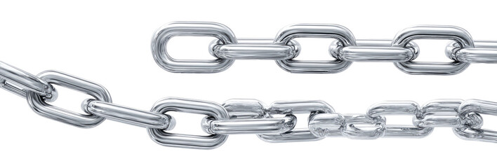 Two layers of metal chain