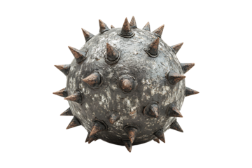 Iron Spike Ball isolated on transparent background
