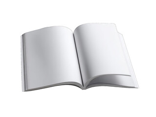 Naklejka premium Open book, blank pages, light gray