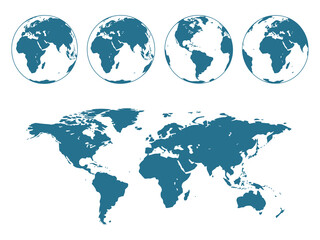 3d world globe vector