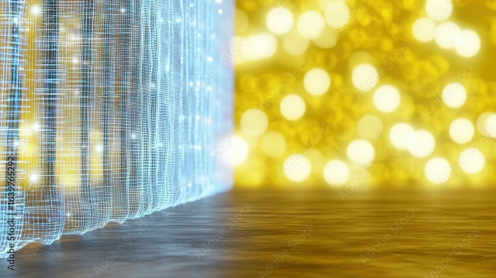 Poster digital mesh and blurred light background for creative use