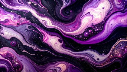 Obraz premium Colorful abstract wallpaper with fluid shapes, glowing textures, and modern design.
