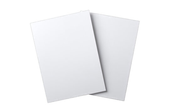 Two blank white sheets of paper overlapping