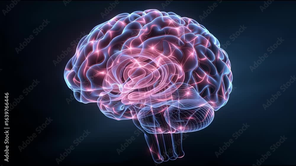 Aufkleber explore the fascinating concepts of neural networks and brain functioning illustrated in vibrant col