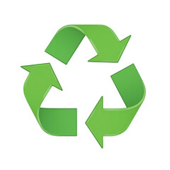 Obraz premium Recycled green arrows forming a circular symbol of sustainability.