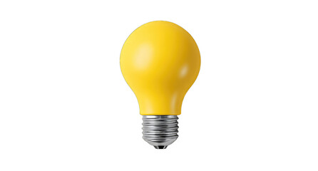 Isolated yellow light bulb