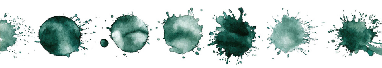 Abstract dark teal circular forms