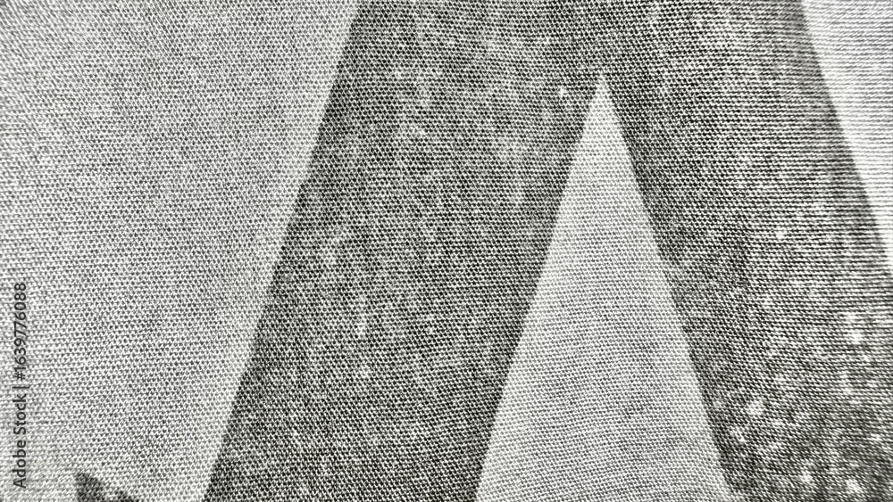 Poster close up of monochrome fabric texture with bold diagonal stripe pattern for modern textile design or